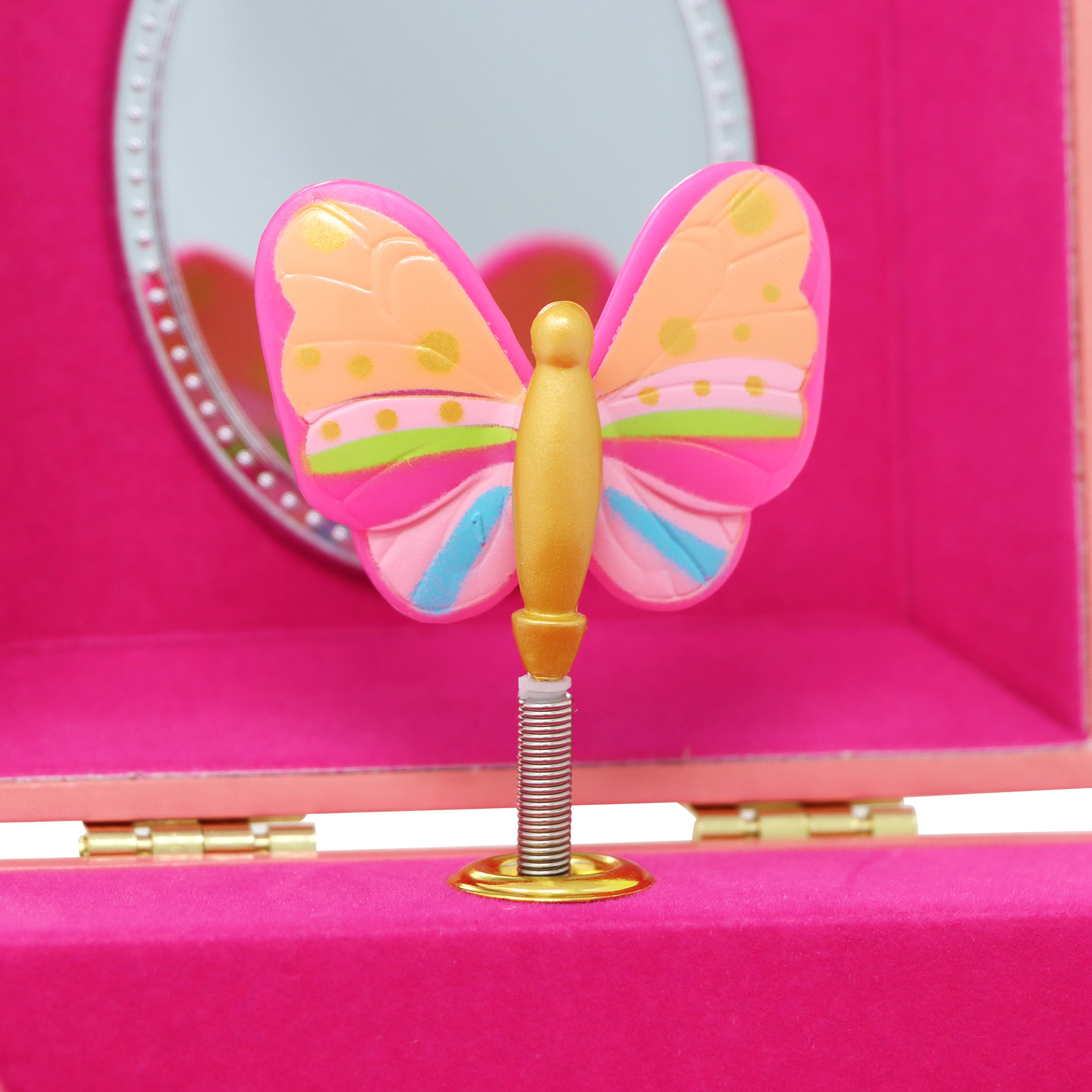 Rainbow Butterfly Small Musical Jewellery Box - Pink Poppy Australia