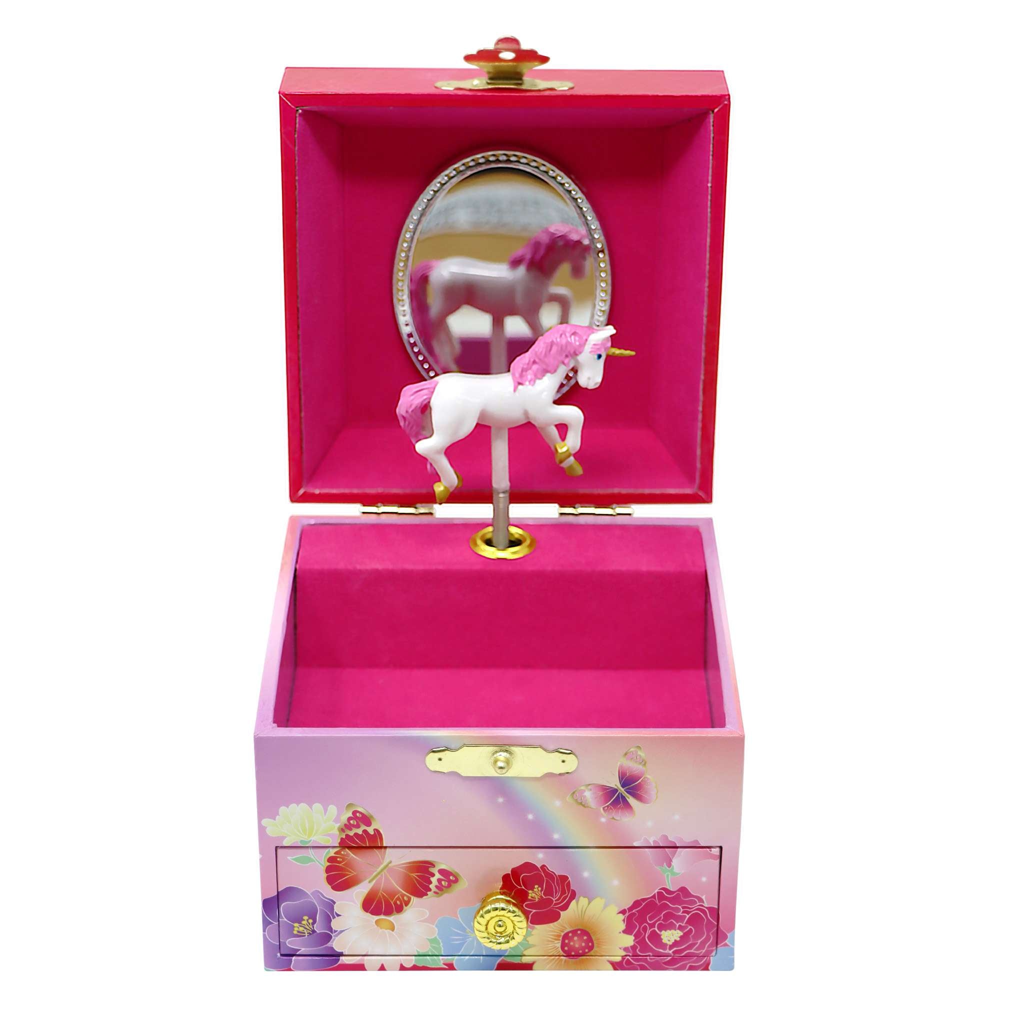 Unicorn Butterfly Small Musical Jewellery Box - Pink Poppy Australia