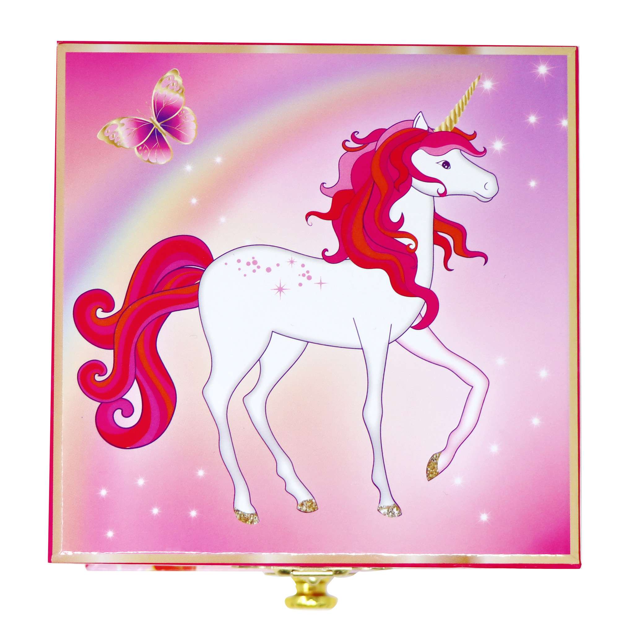 Unicorn Butterfly Small Musical Jewellery Box - Pink Poppy Australia