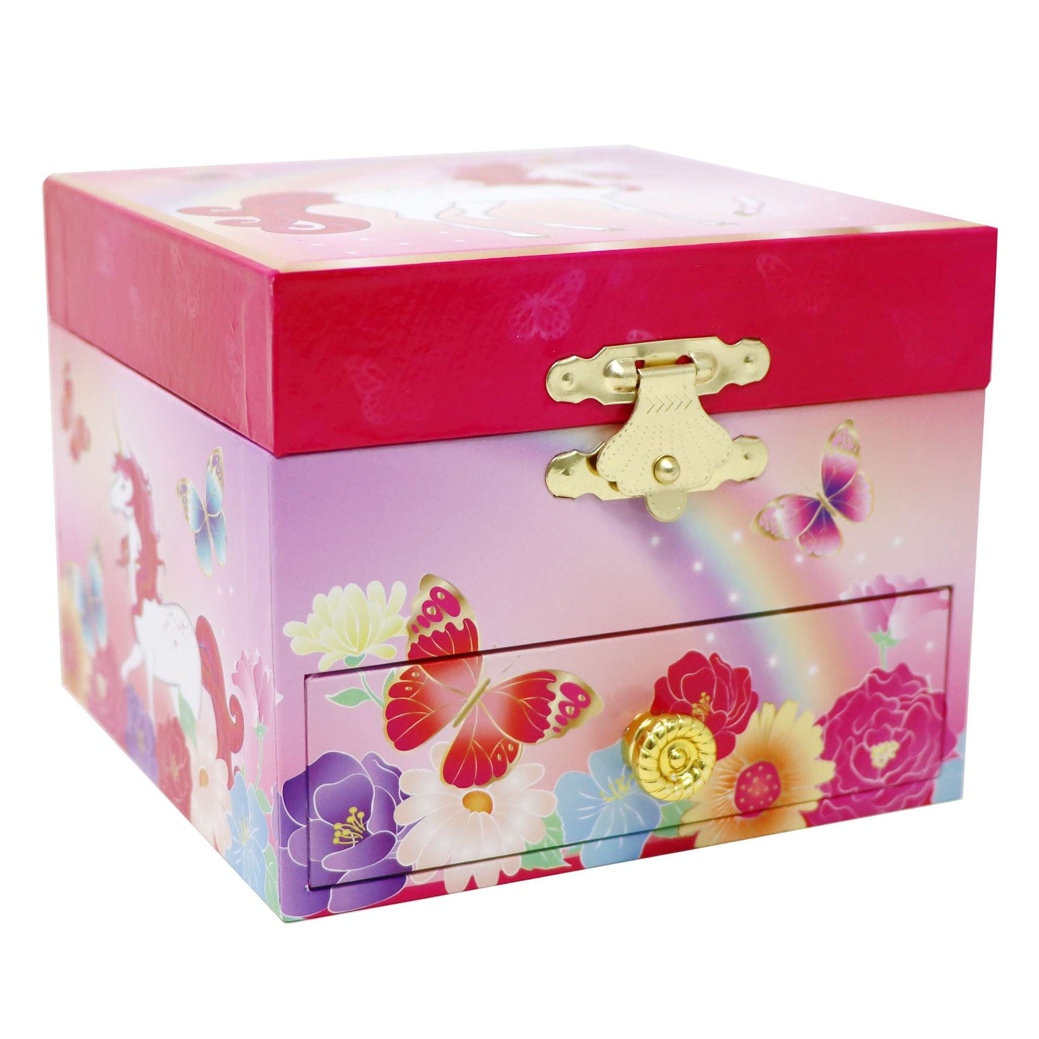 Unicorn Butterfly Small Musical Jewellery Box - Pink Poppy Australia