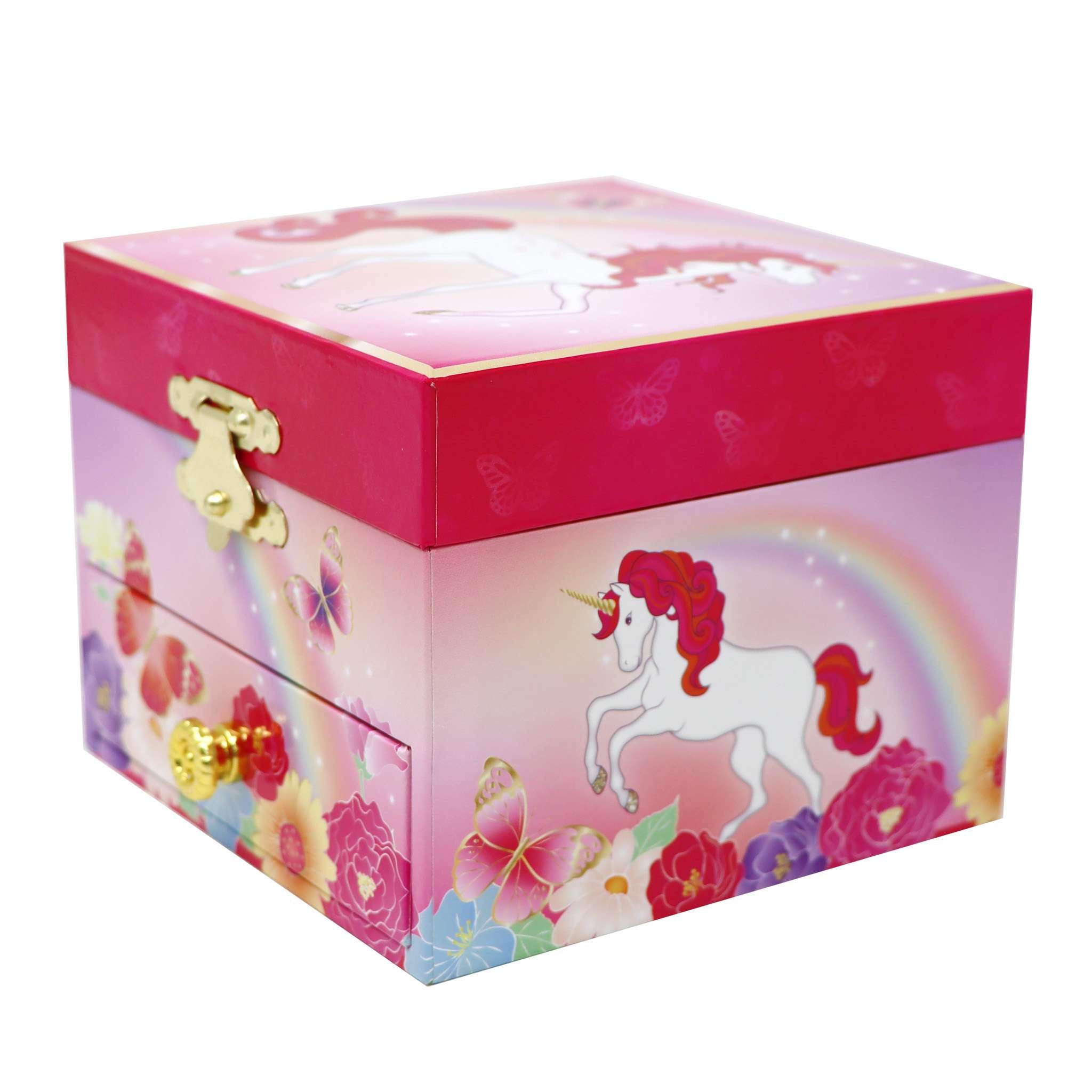 Unicorn Butterfly Small Musical Jewellery Box - Pink Poppy Australia