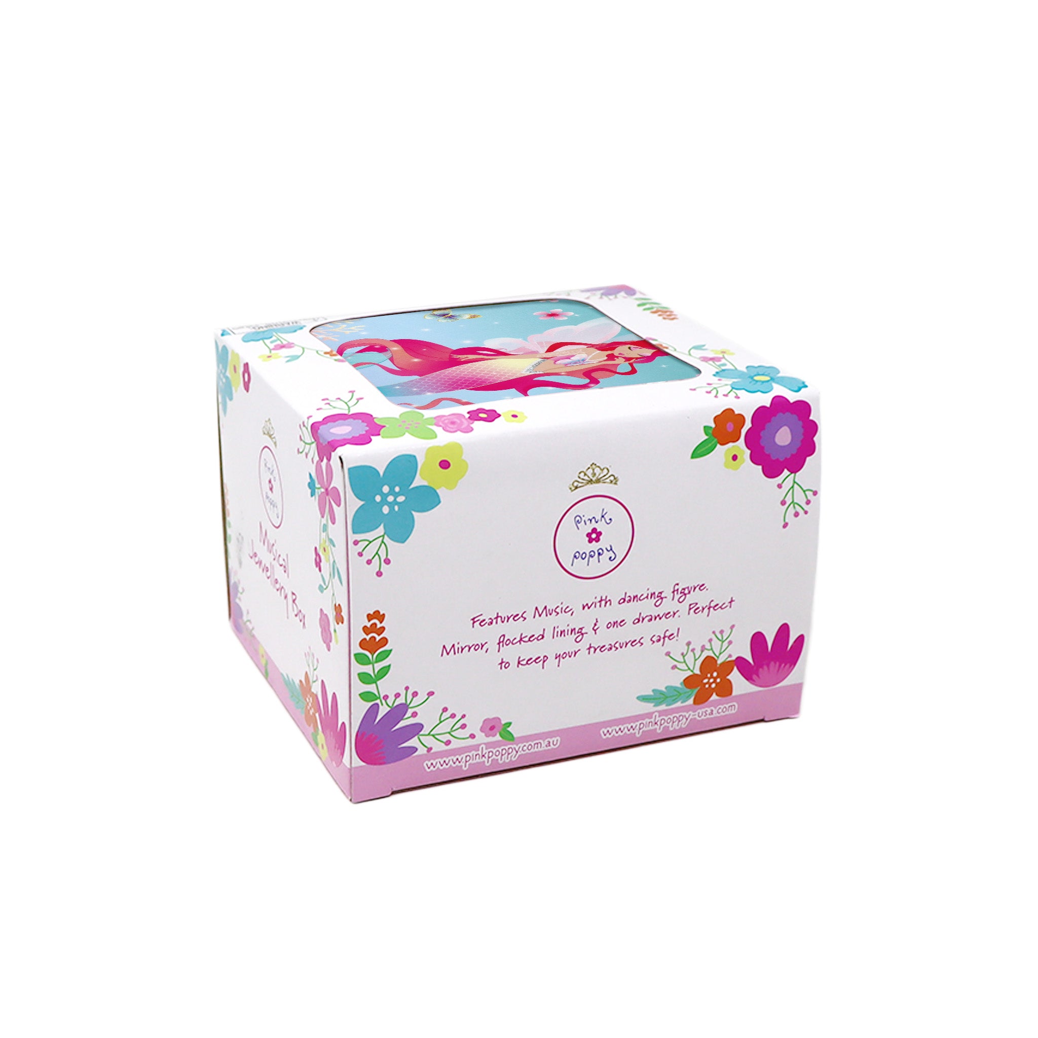 Shimmering Mermaid Small Musical Jewellery Box - Pink Poppy Australia