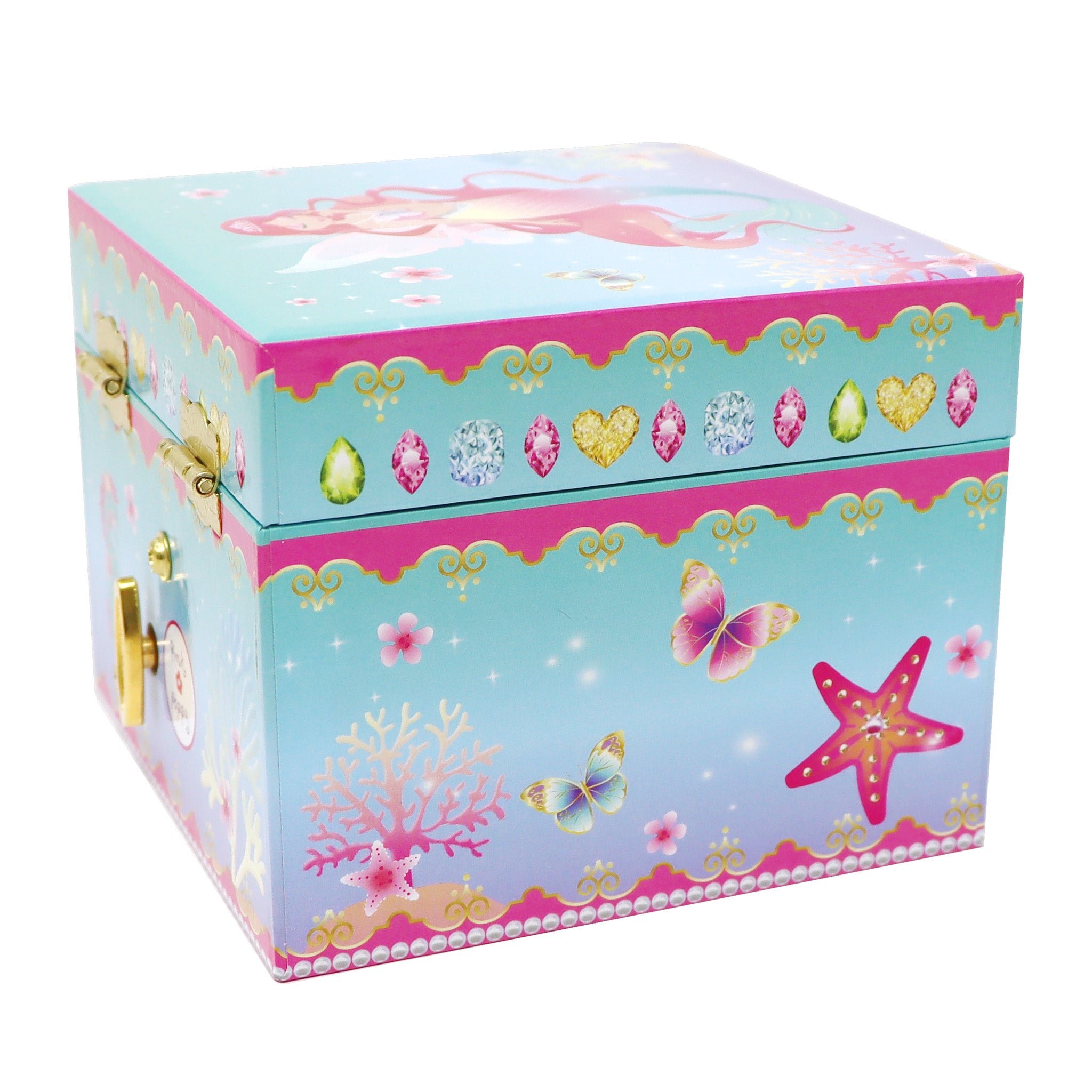 Shimmering Mermaid Small Musical Jewellery Box - Pink Poppy Australia