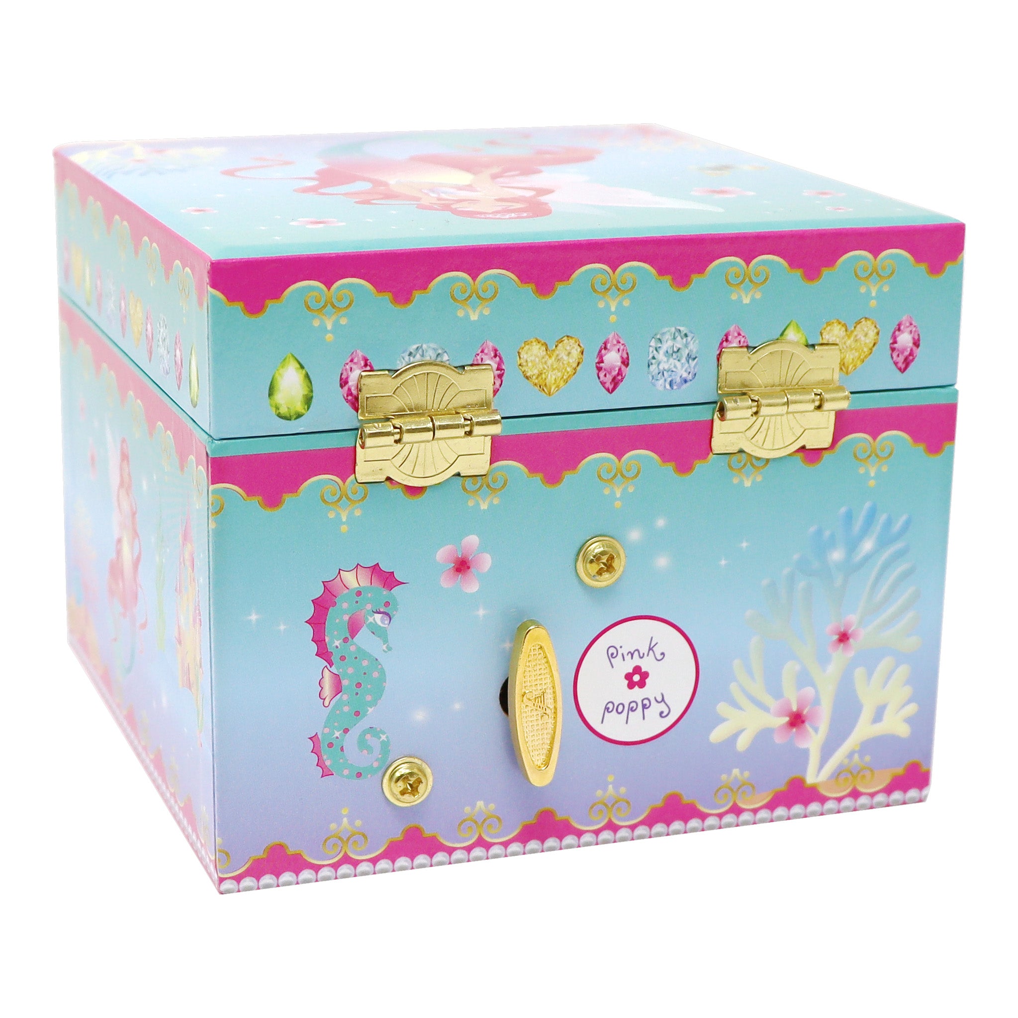 Shimmering Mermaid Small Musical Jewellery Box - Pink Poppy Australia