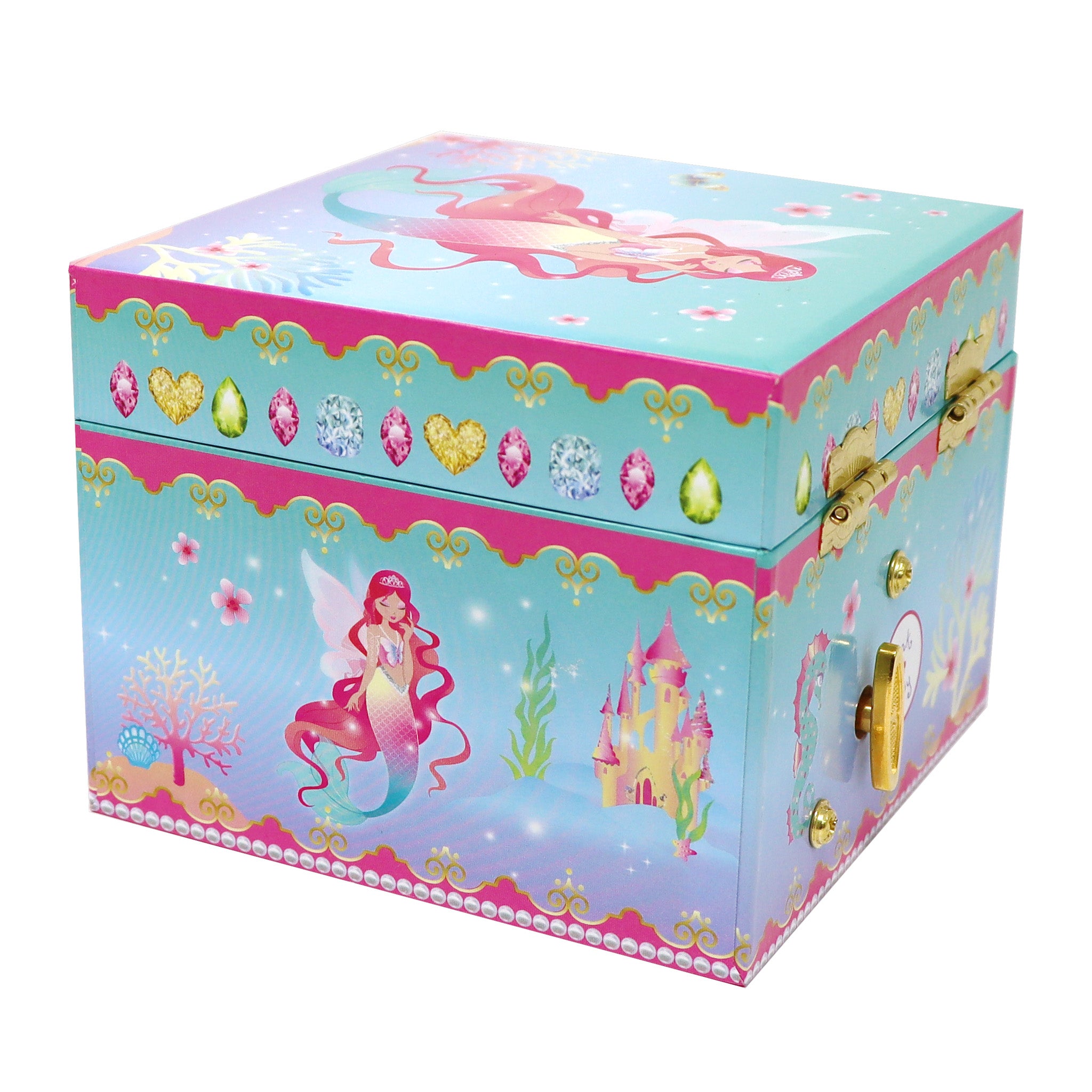 Shimmering Mermaid Small Musical Jewellery Box - Pink Poppy Australia
