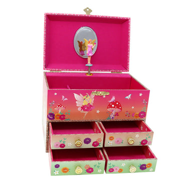 Unicorn & The Pixie Fairy Medium Musical Jewellery Box - Pink Poppy Australia