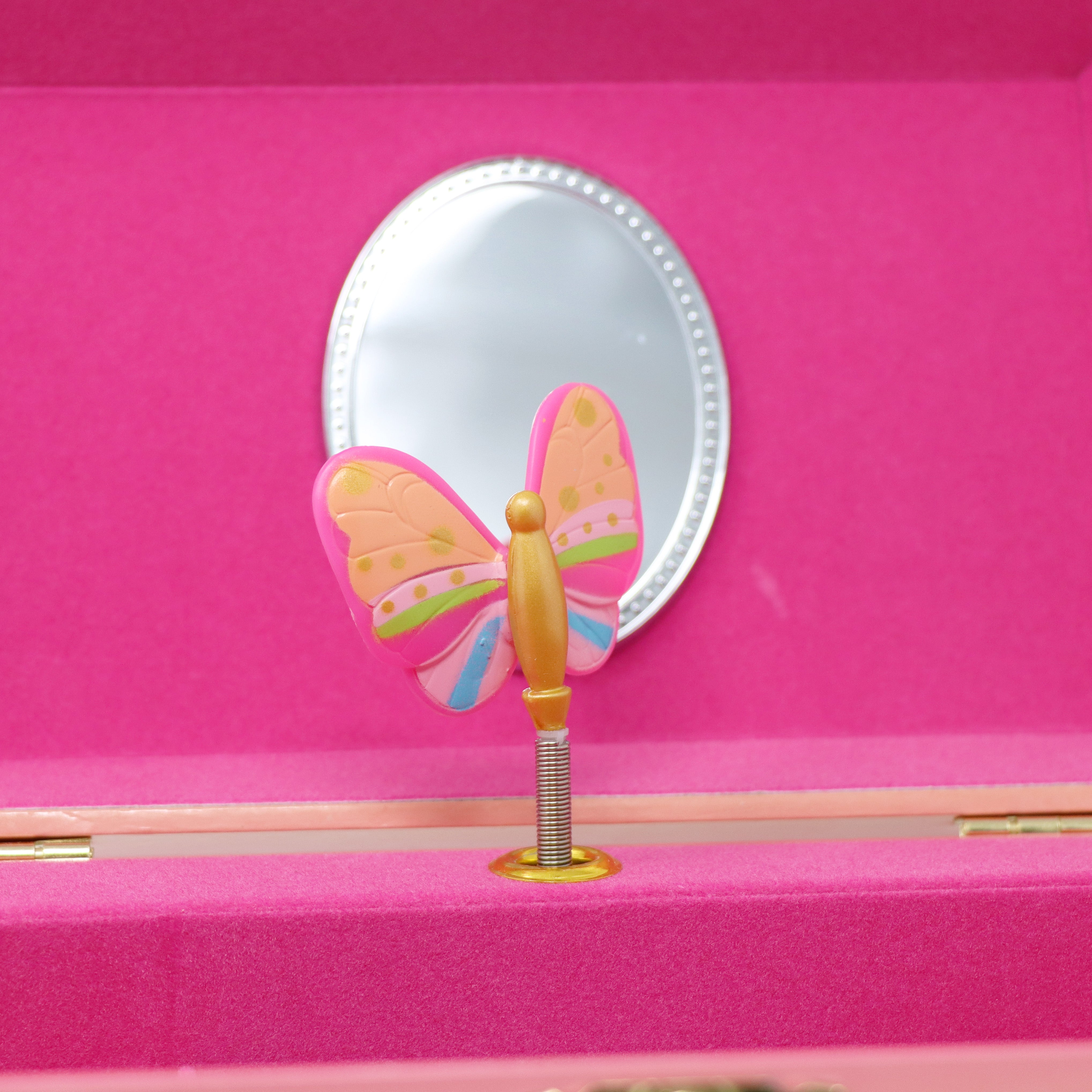 Rainbow Butterfly Medium Musical Jewellery Box - Pink Poppy Australia