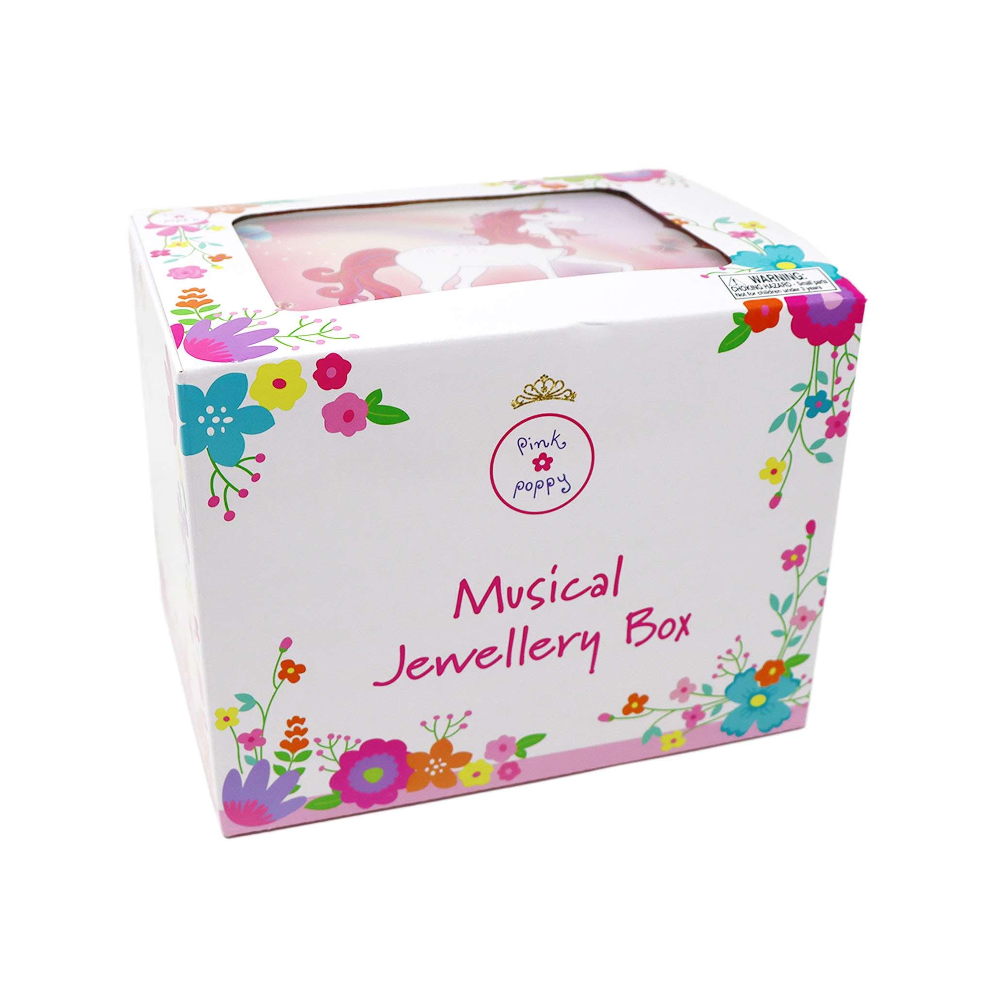 Unicorn Butterfly Medium Musical Jewellery Box - Pink Poppy Australia