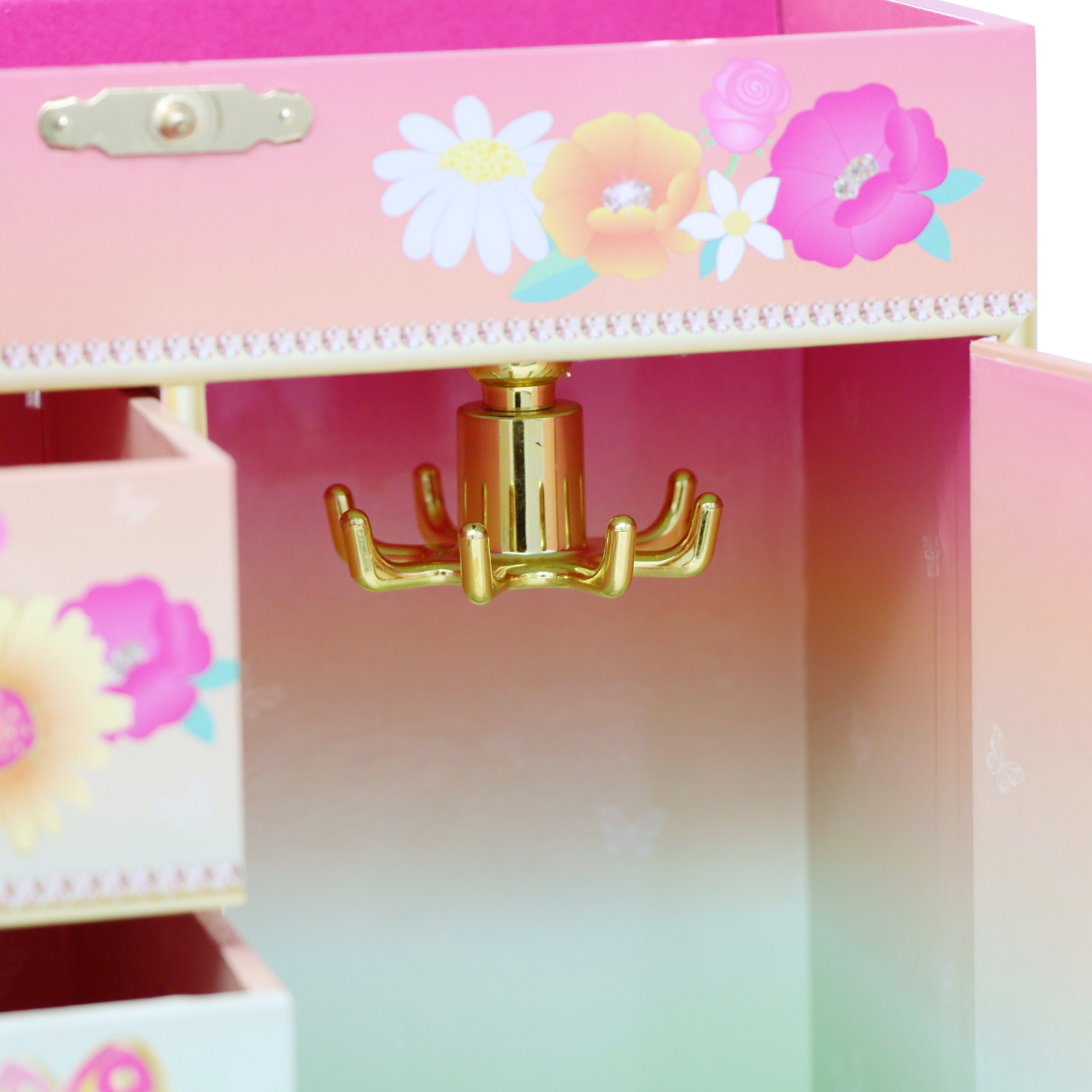 Rainbow Butterfly Large Music Box - Pink Poppy Australia