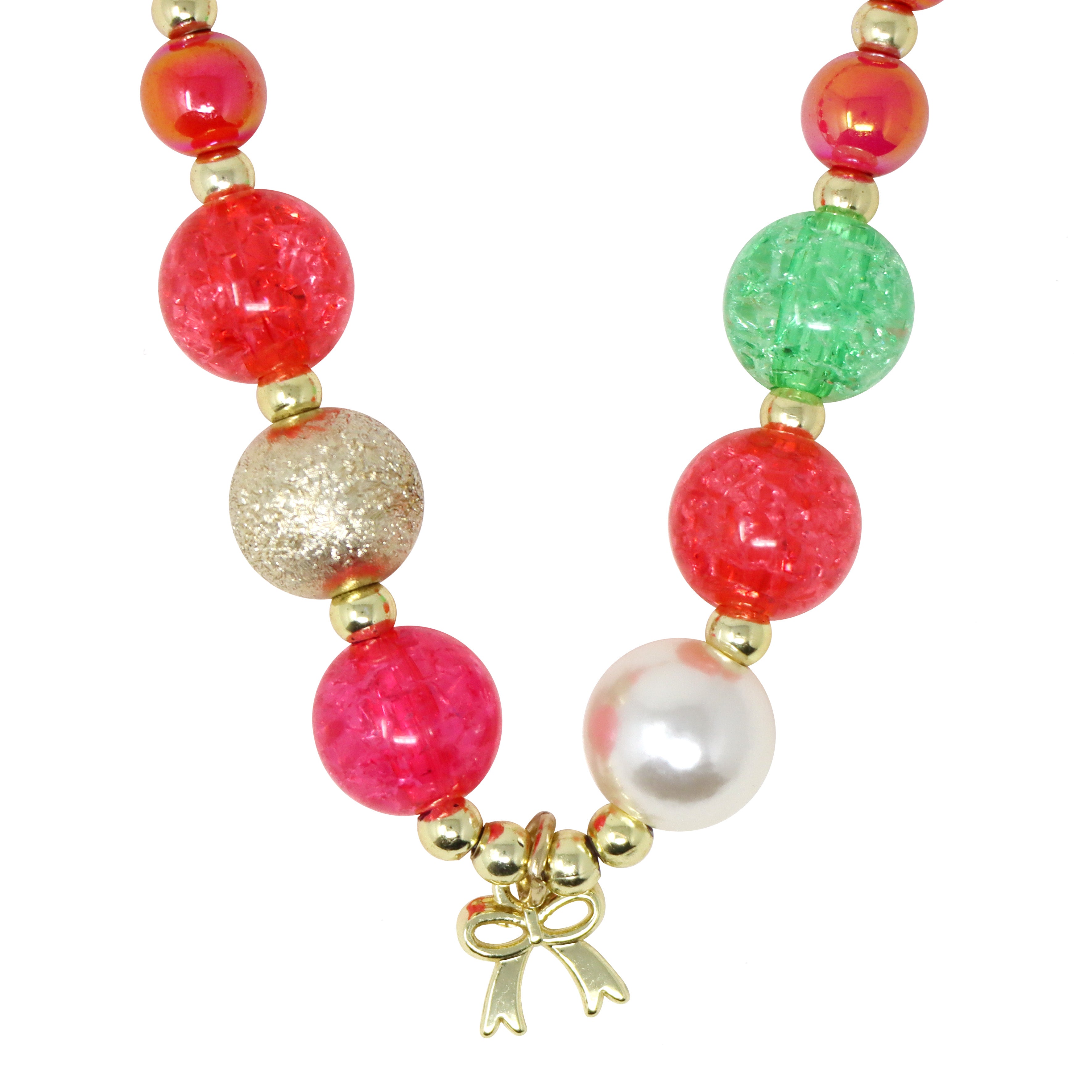 Brilliant and Bright Bow Pendant Necklace with Bracelet Set - Pink Poppy Australia