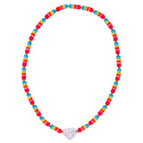 Rainbow Jewelled Heart Necklace - Pink Poppy Australia