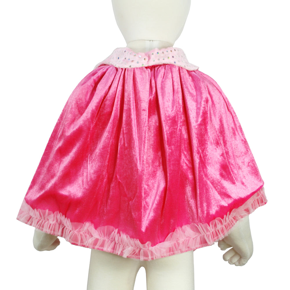Rara Ruffles Cape - Pink Poppy
