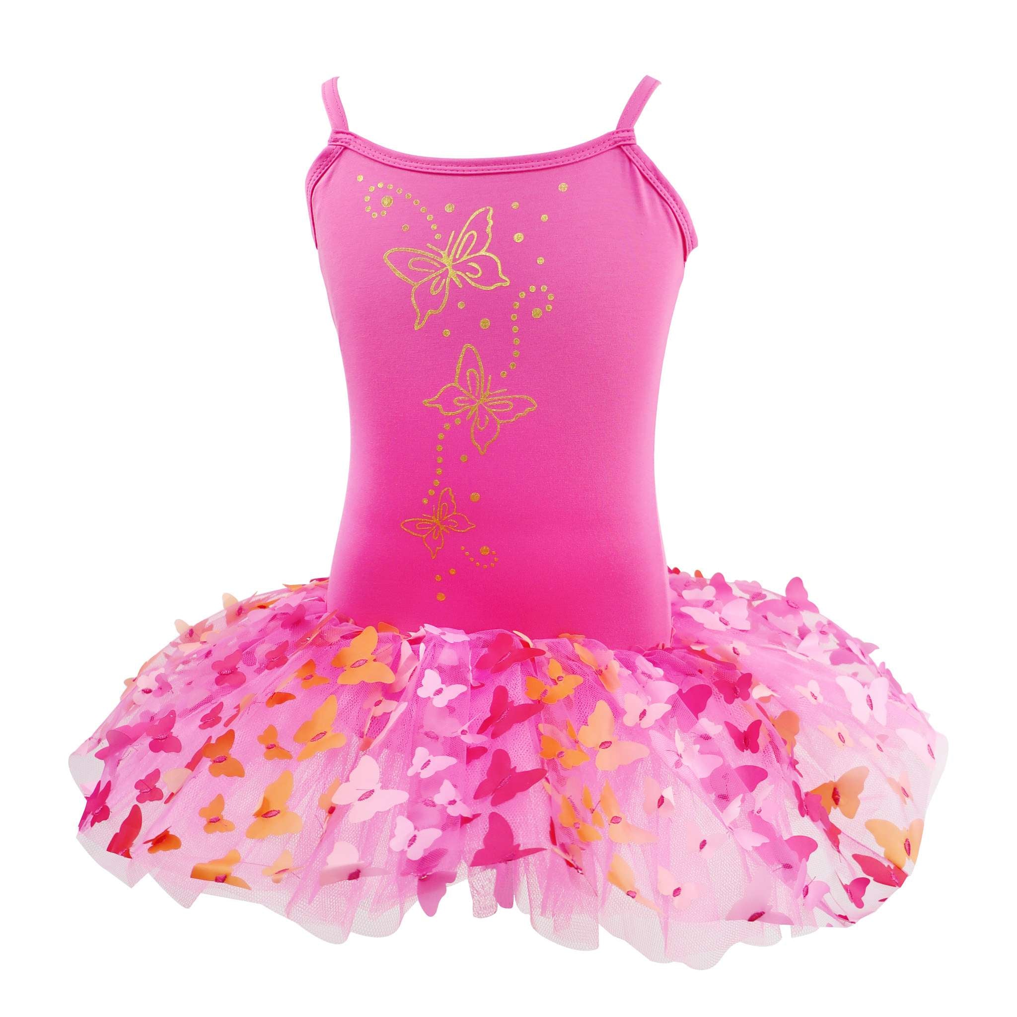 Butterfly Hot Pink & Gold Multi-layered Tutu - Pink Poppy Australia