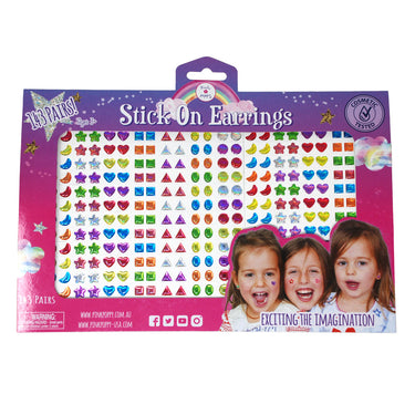 143 Pairs Of Stick On Earrings - Pink Poppy