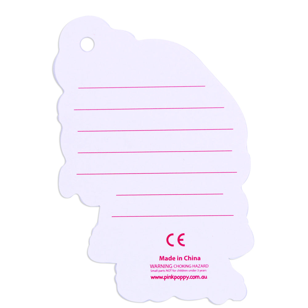 Fairy Meadows Gift Tag - Pink Poppy