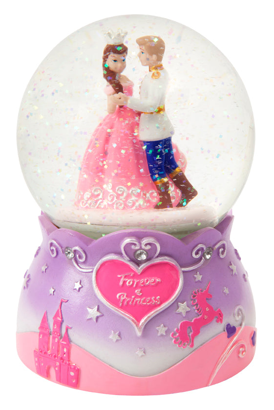 Princess Large Rotating Snow Globe - Pink Poppy
