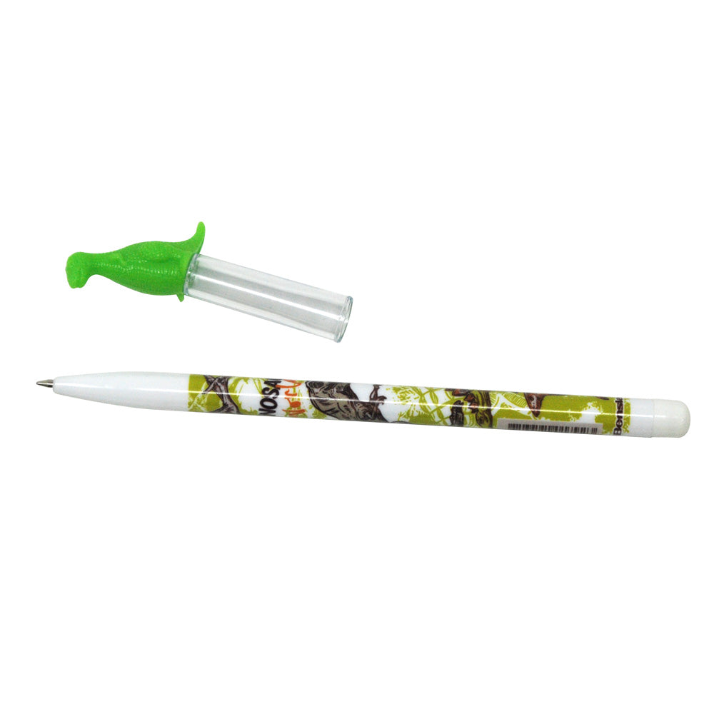 Roaring Dinosaur Blue Ball-point Pen - Pink Poppy Australia