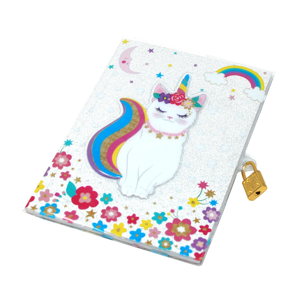 Caticorn 3D Lockable Diary - Pink Poppy Australia