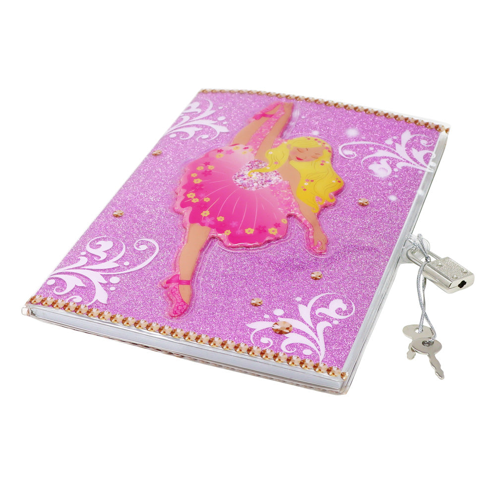 Romantic Ballet 3D Lockable Diary - Pink Poppy Australia