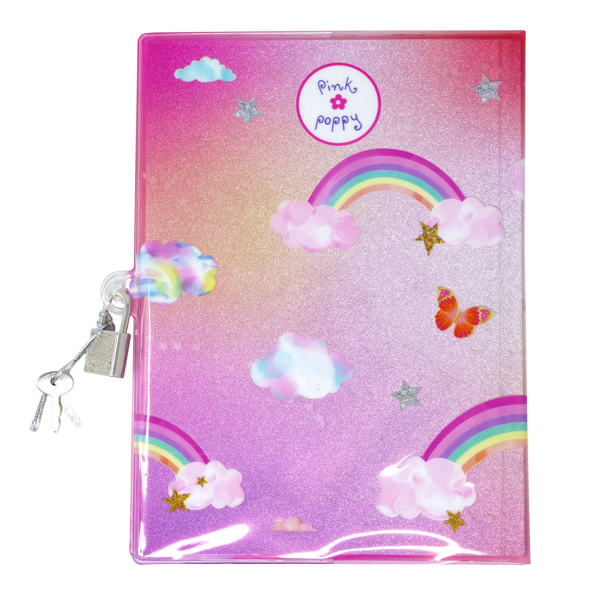 Unicorn Butterfly 3D Lockable Diary - Pink Poppy Australia