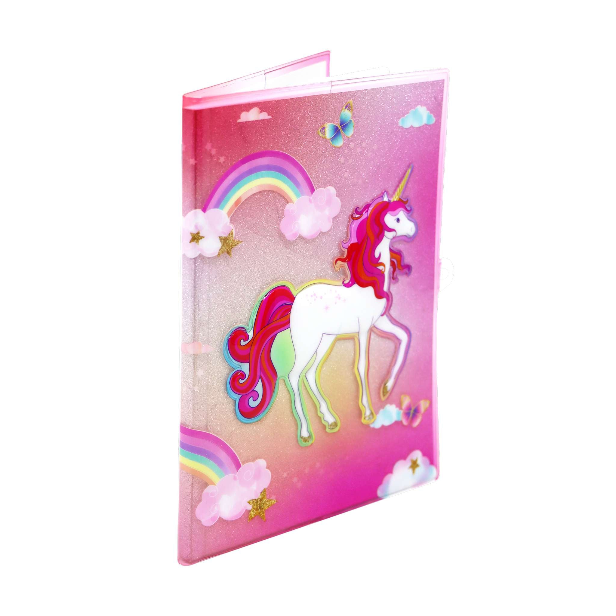 Unicorn Butterfly 3D Lockable Diary - Pink Poppy Australia