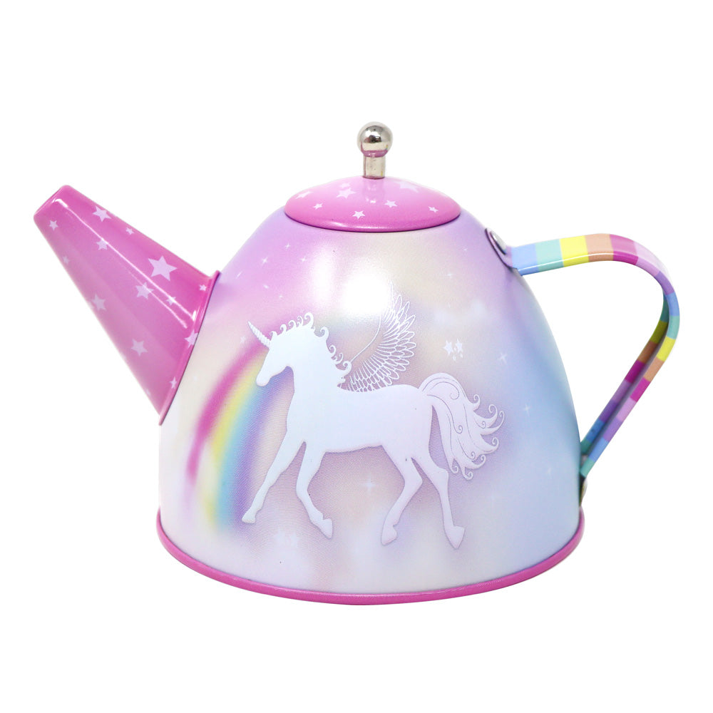 Unicorn Dreamer 15 Piece Tin Tea Set In Carry Case - Pink Poppy Australia