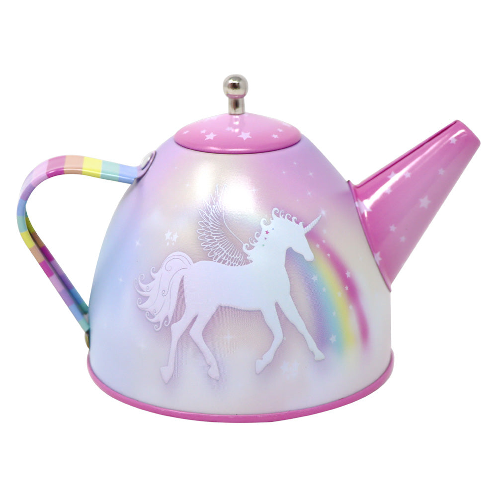 Unicorn Dreamer 15 Piece Tin Tea Set In Carry Case - Pink Poppy Australia