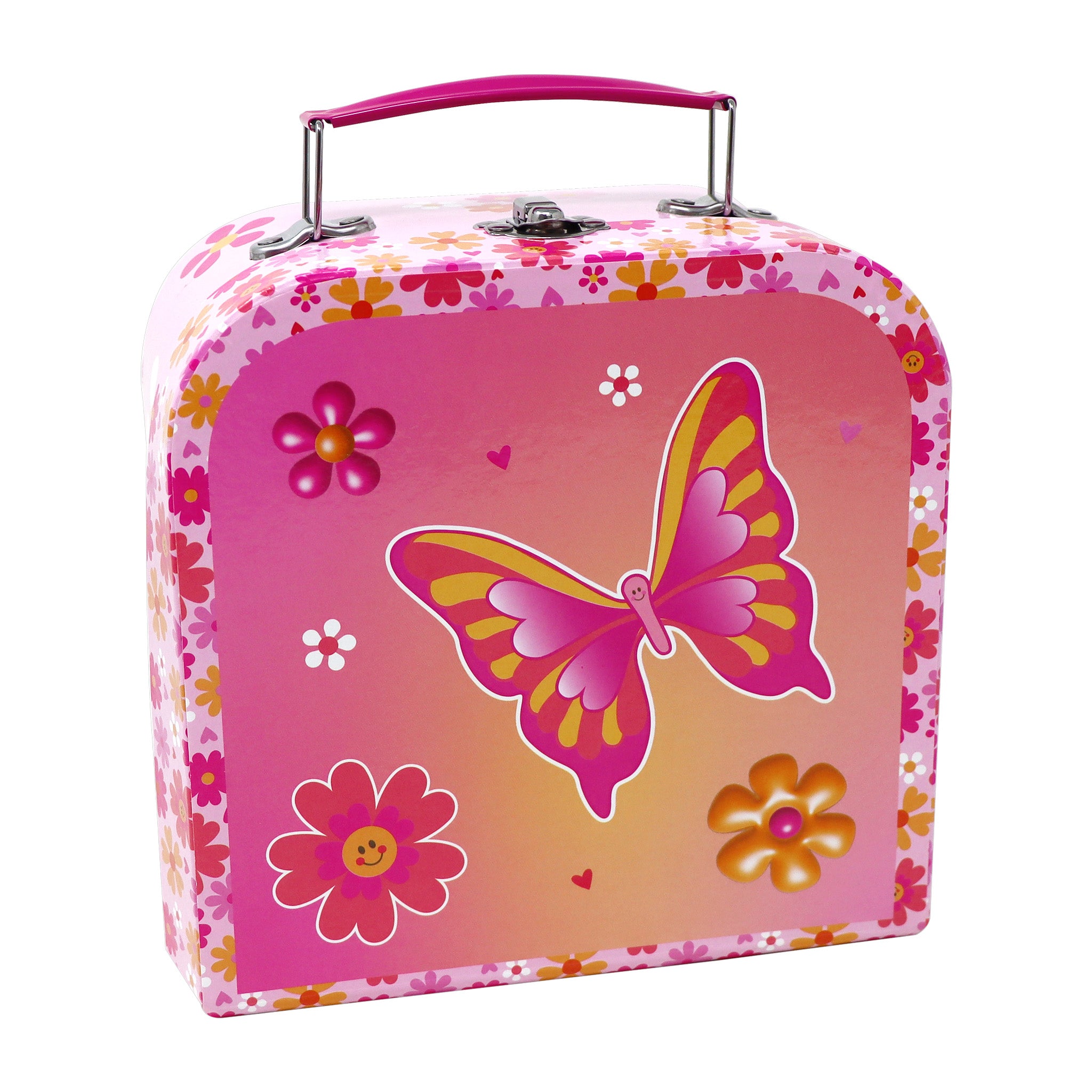 Vibrant Vacation 7 Piece Tin Tea Set in Carry Case - Pink Poppy Australia