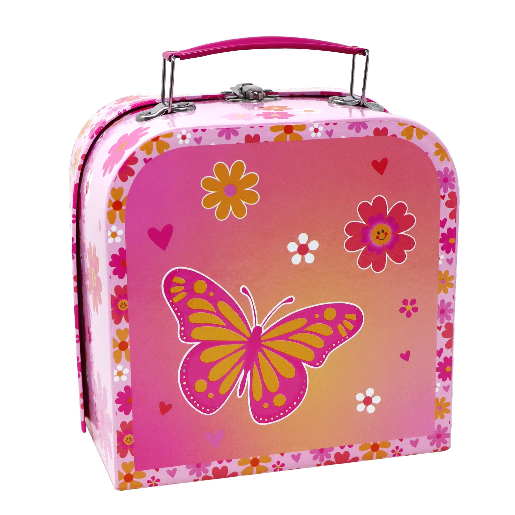 Vibrant Vacation 7 Piece Tin Tea Set in Carry Case - Pink Poppy Australia