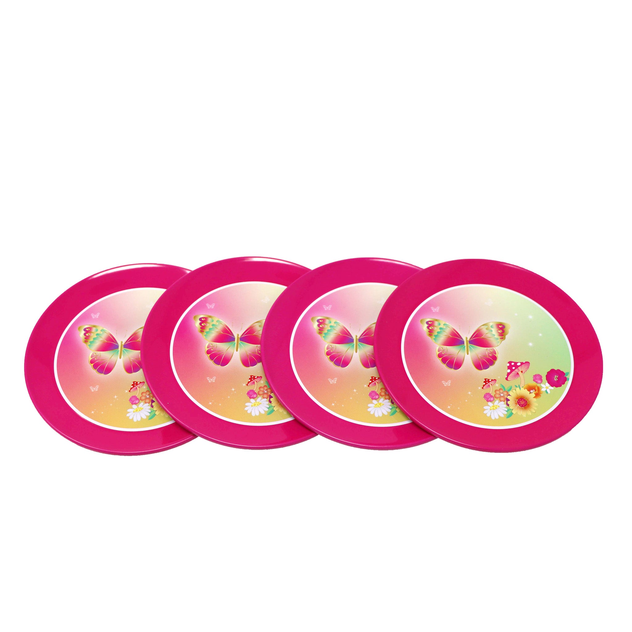 Rainbow Butterfly Tea Set in Basket - Pink Poppy Australia