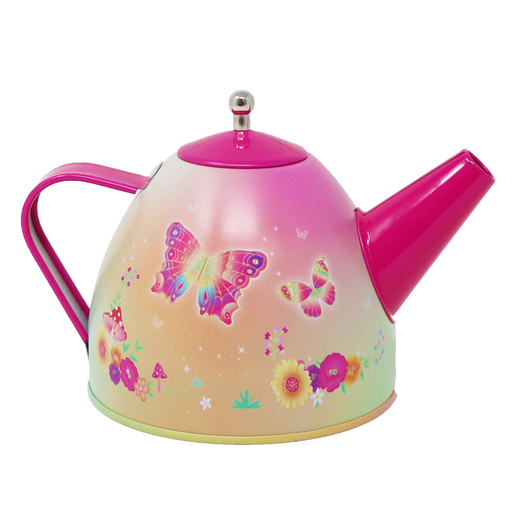 Rainbow Butterfly Tea Set in Basket - Pink Poppy Australia
