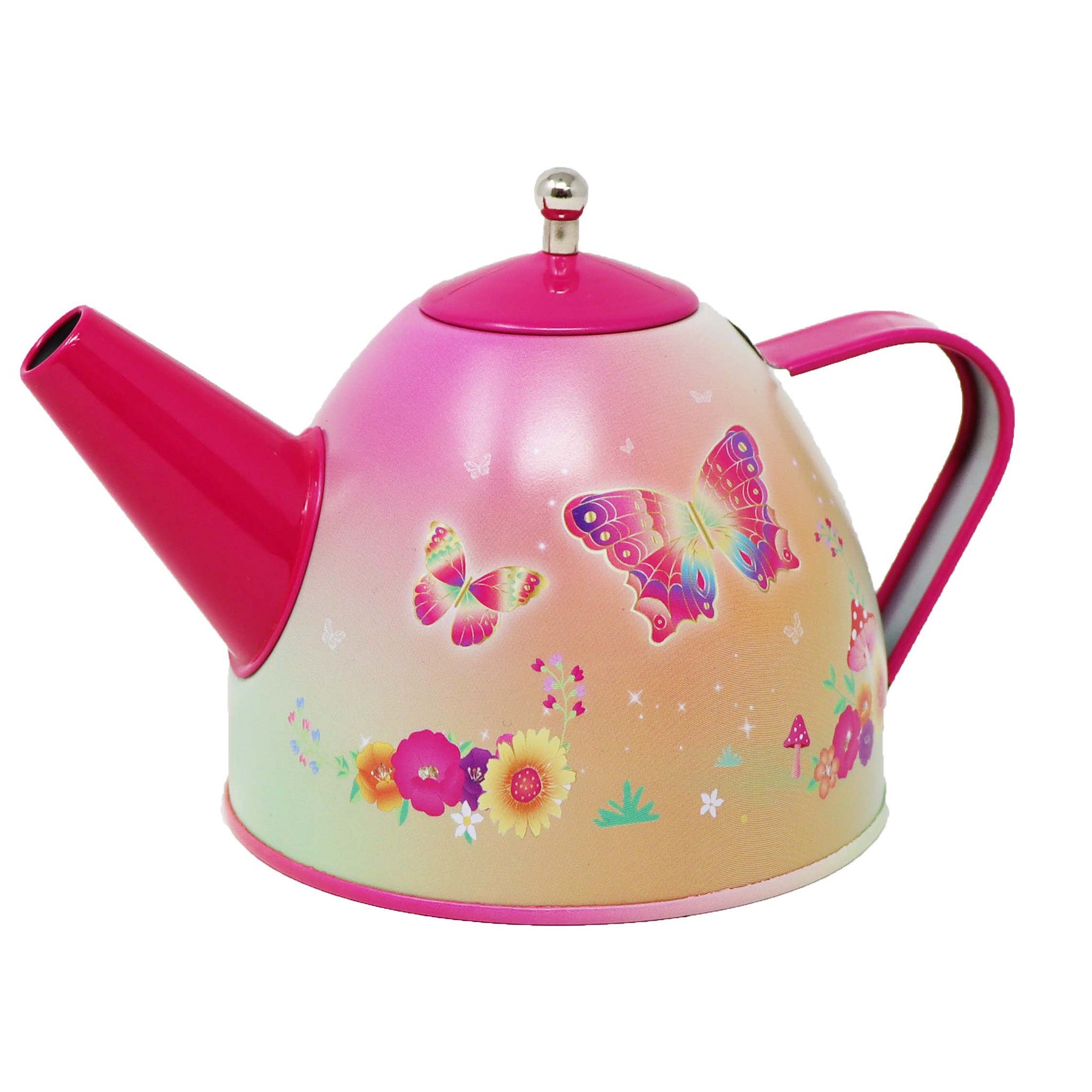 Rainbow Butterfly Tea Set in Basket - Pink Poppy Australia
