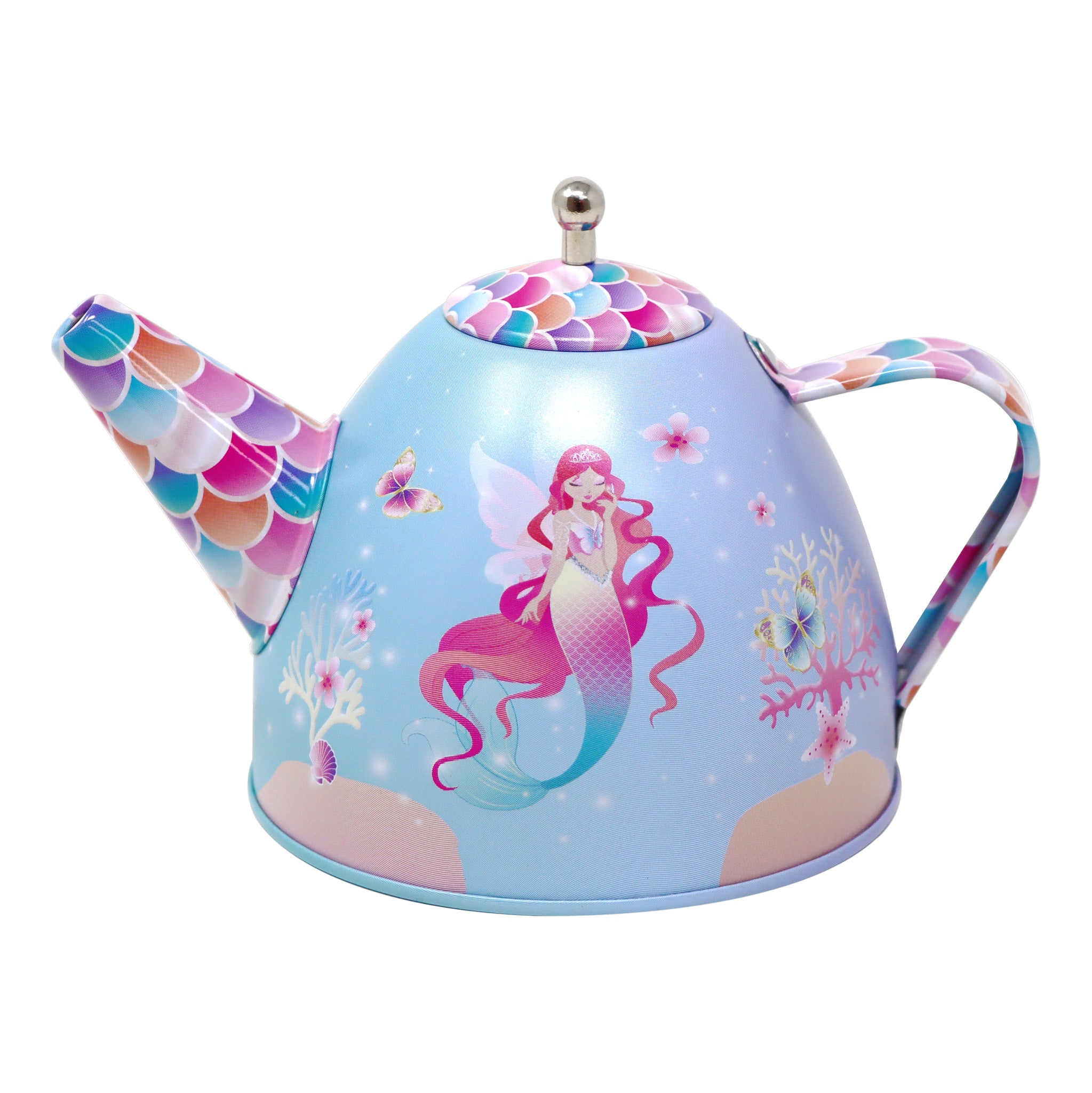 Shimmering Mermaid Tea Set in Basket - Pink Poppy Australia