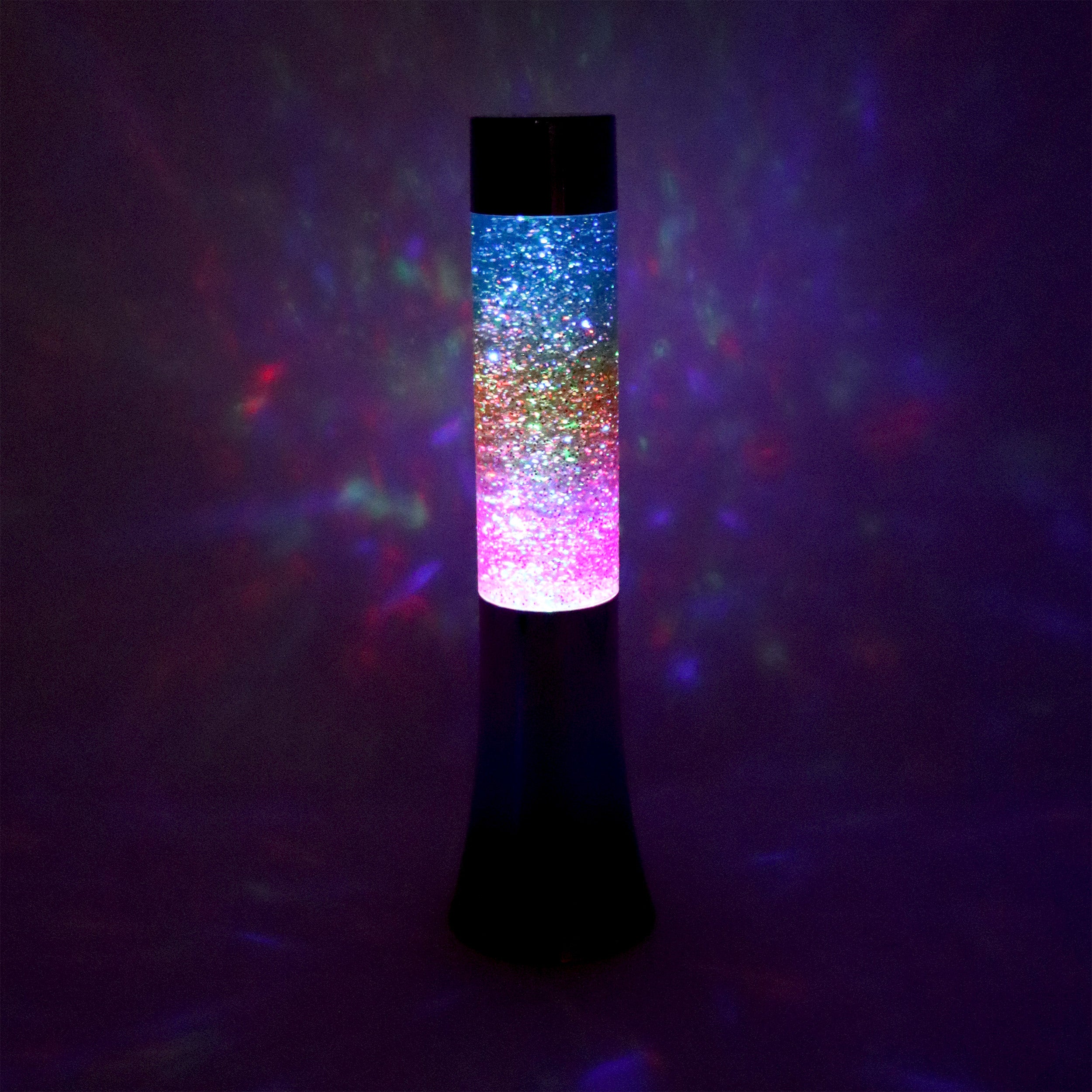 13"Rainbow Electroplating Revolving Glitter Lamp - Pink Poppy Australia
