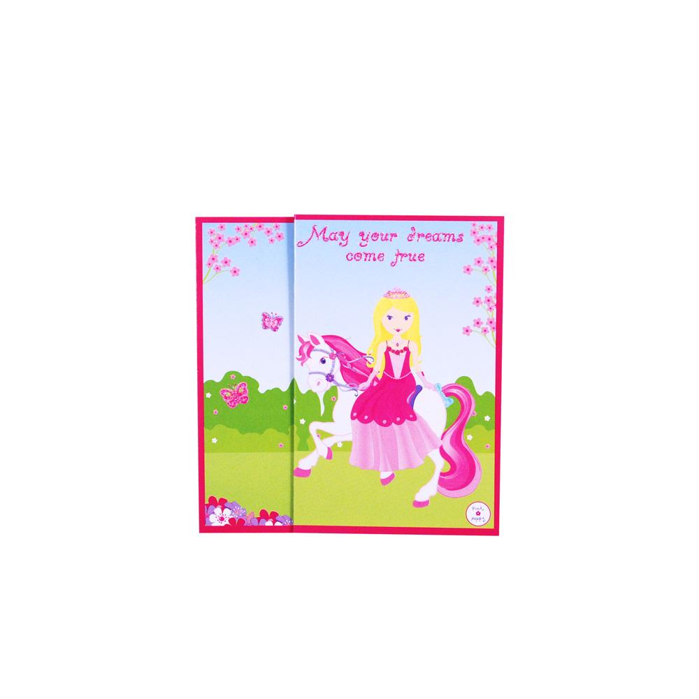 Essentials Princess Folded Card - Pink Poppy