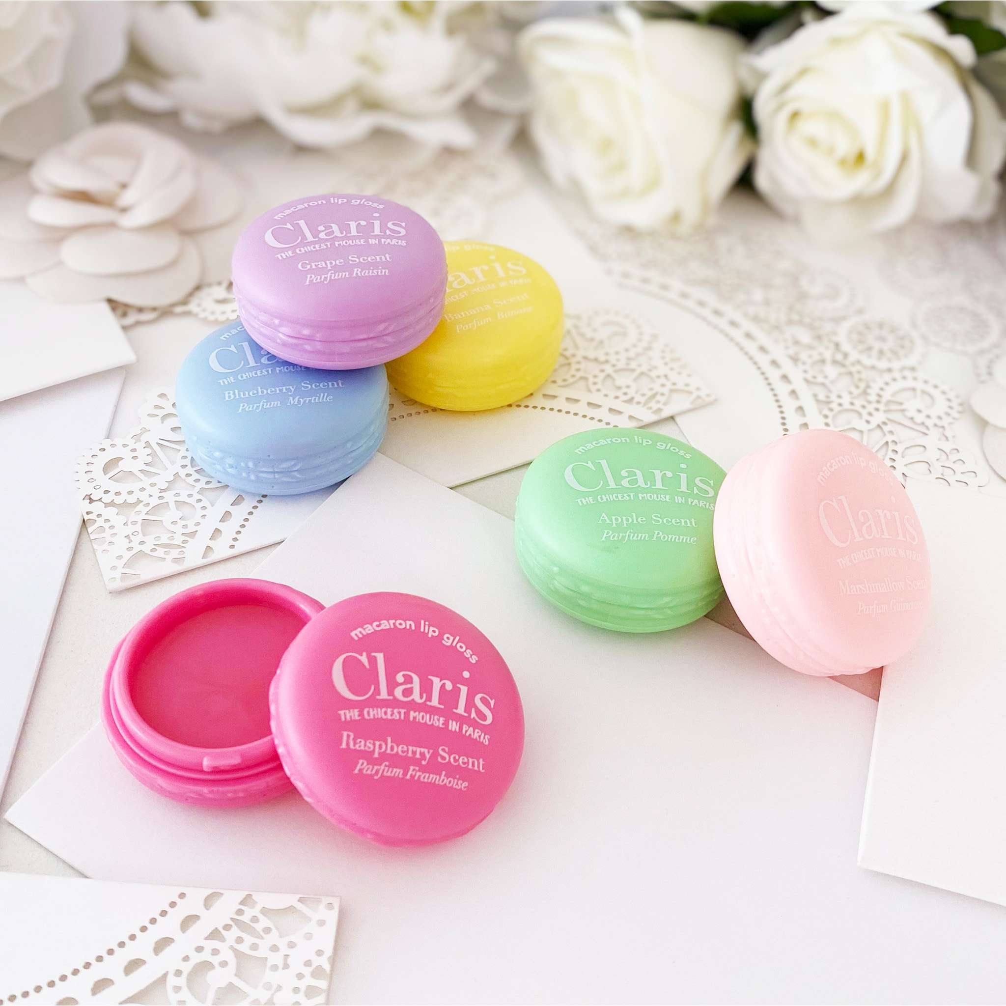 Claris: The Chicest Mouse In Paris™ Macaron Lip Gloss Set - Pink Poppy Australia