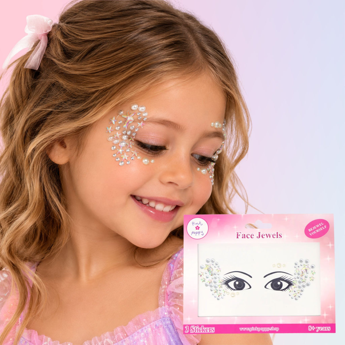 Romantics Midnights Face Jewels - Pink Poppy Australia