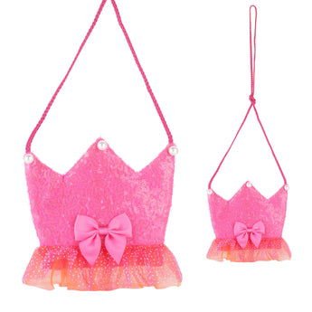 Forever Sparkle Crown Shoulder Bag - Pink Poppy Australia