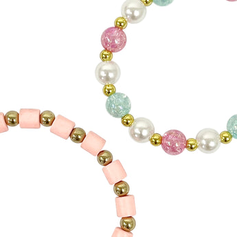 Pink & Gold Bracelet Set