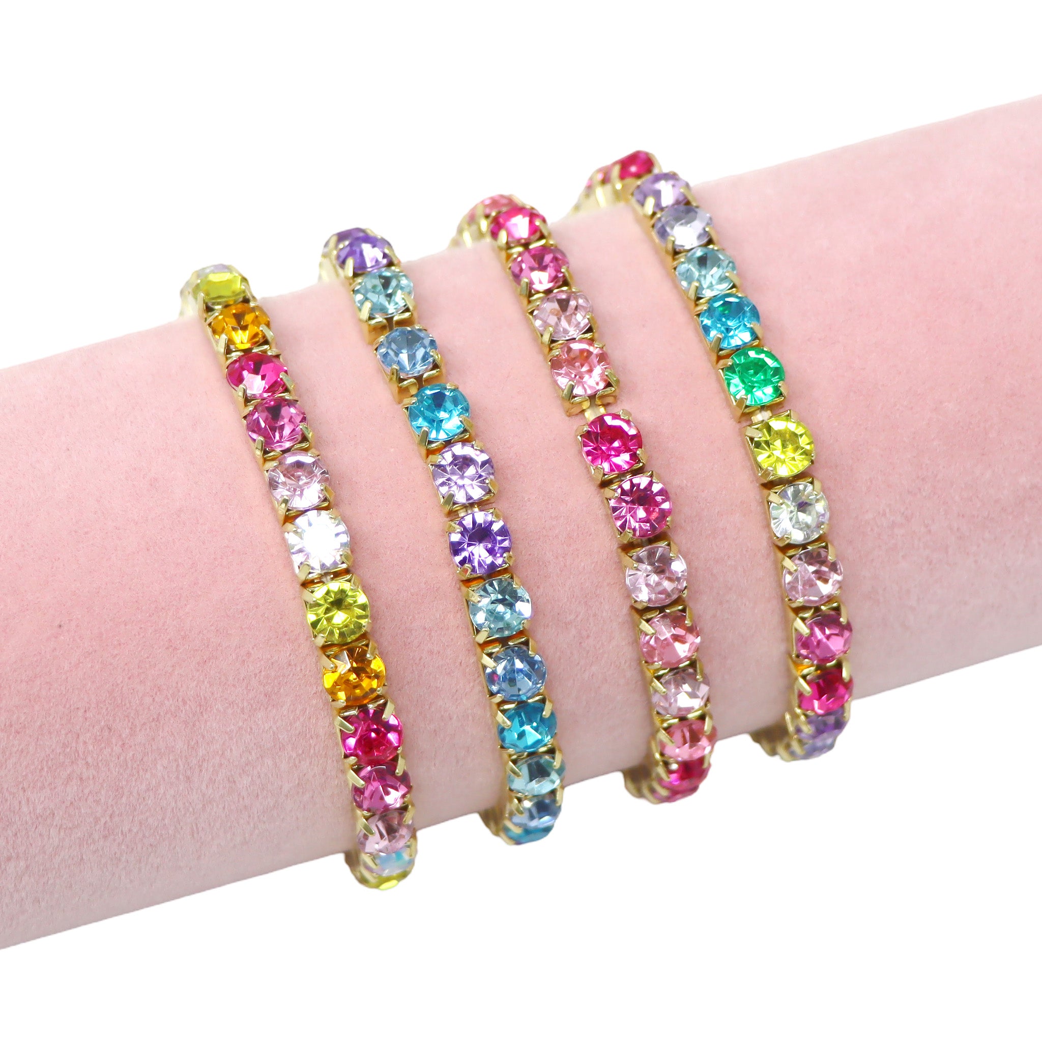 Dainty Luxury Bejewelled Bracelet - Pink Poppy Australia