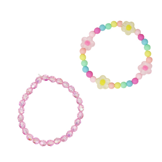 Rainbow Flower Bracelet Set