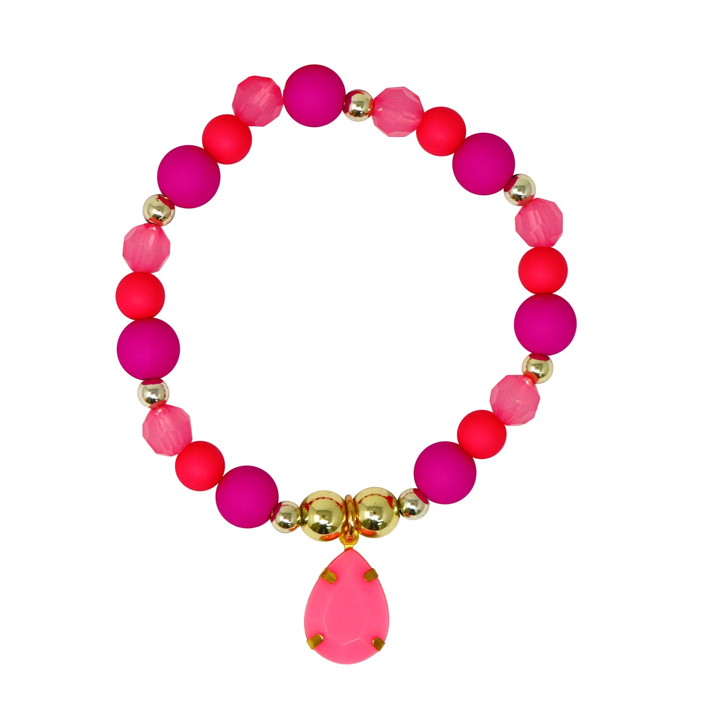 Fairy Delight Beaded Bracelet with Pendant - Pink Poppy Australia