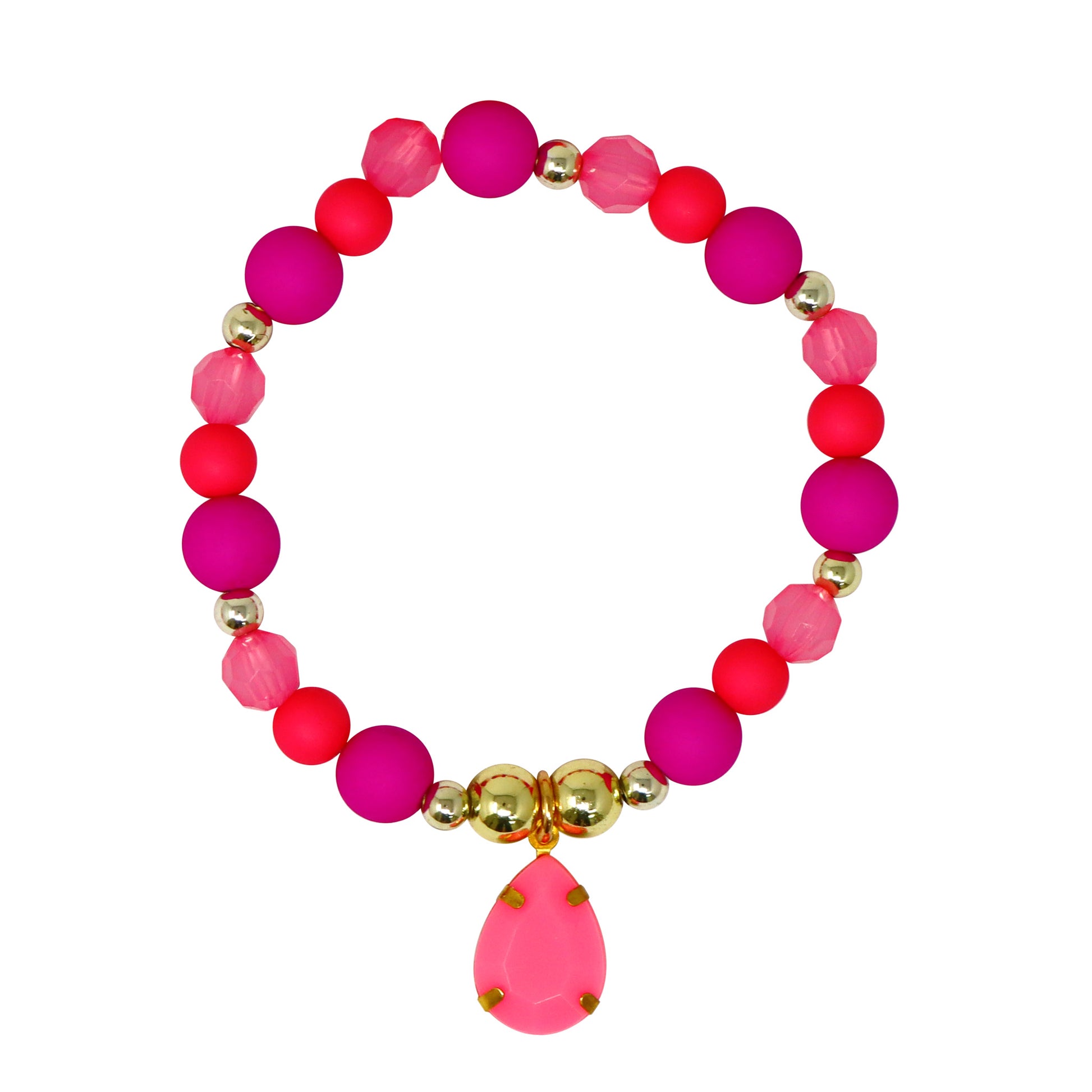 Fairy Delight Beaded Bracelet with Pendant - Pink Poppy Australia