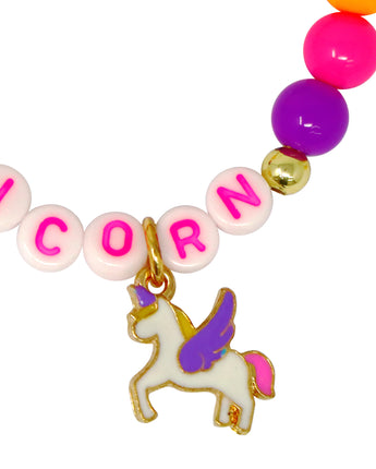 BFF Unicorn Rainbow Pearl Bracelet Set