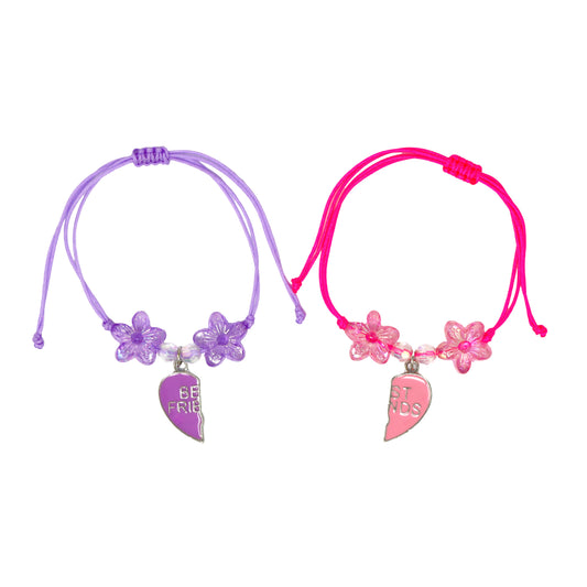 BFF Joining Heart Cord Bracelet Set
