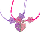 BFF Joining Heart Cord Bracelet Set - Pink Poppy Australia