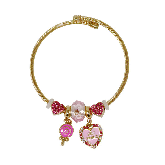 Best Friend Charm Bracelet - Pink Poppy Australia