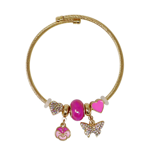 Butterfly Charm Bracelet - Pink Poppy Australia