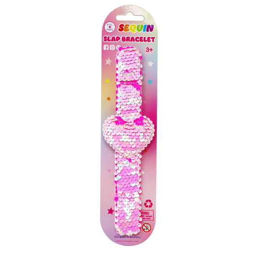 Heart Sequin Slap Bracelet - Pink Poppy Australia