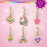 Rainbow Unicorn 6-pack Shoelace Charm Set - Pink Poppy Australia